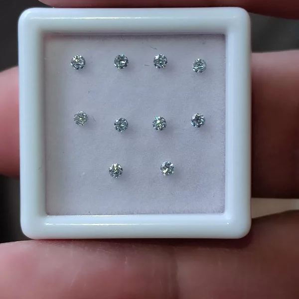 LOTE DE MOISSANITA 1.80 M.M. CORTE DIAMANTE
