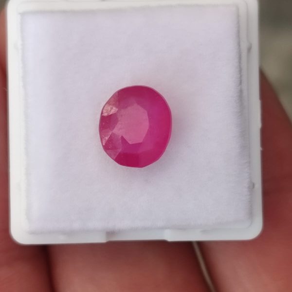 ZAFIRO PINK INTENSO 9.0 x 8.0 x 3.7 M.M. OVALADO